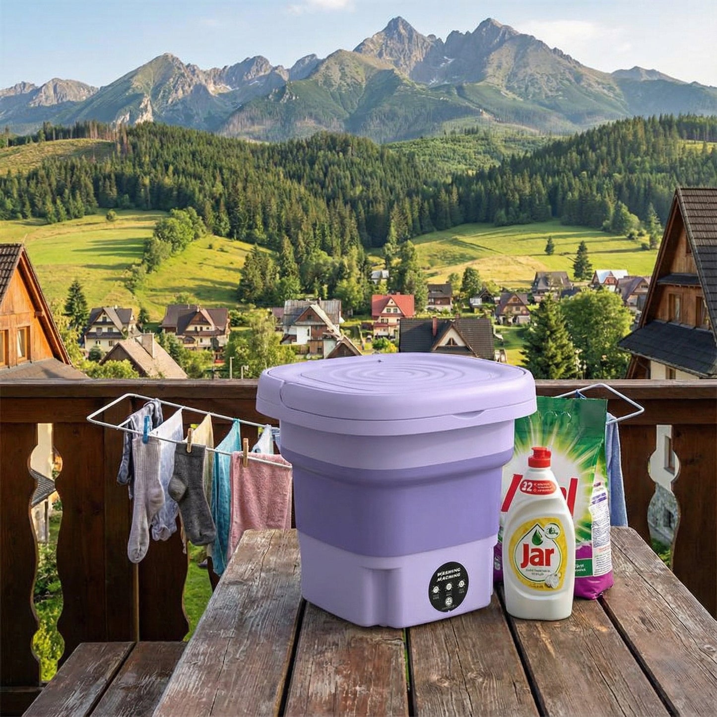 “La Lavadora Portátil que Revoluciona tu Hogar”