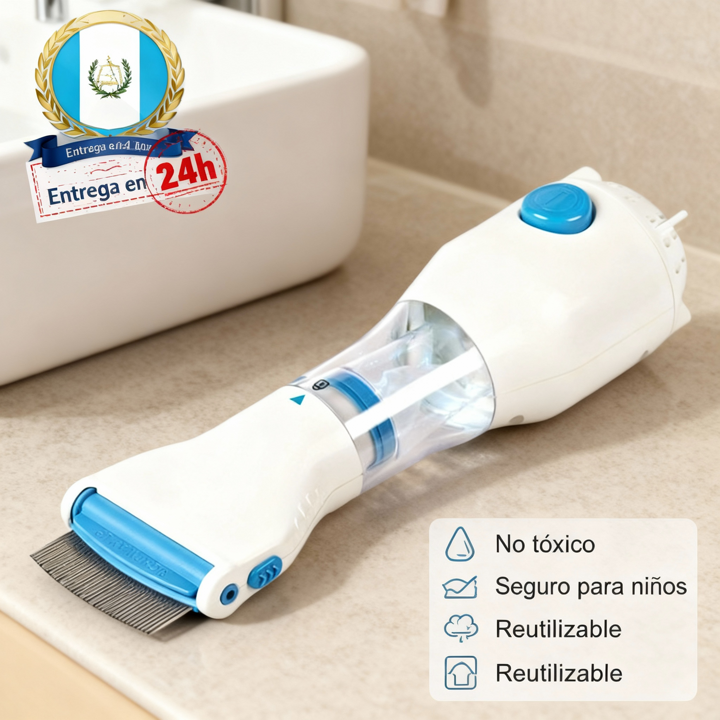 PEINE ELÉCTRICO PARA PIOJOS Y LIENDRES 🌟🌟 + ENVÍO GRATIS