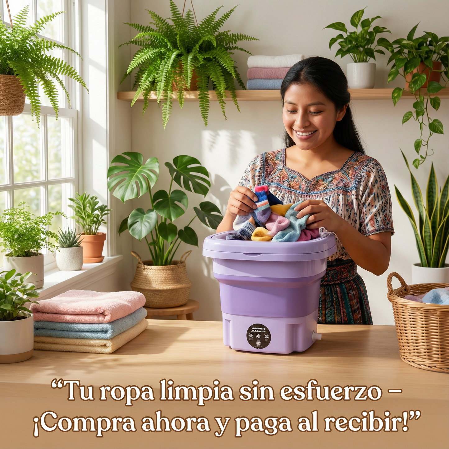 “La Lavadora Portátil que Revoluciona tu Hogar”