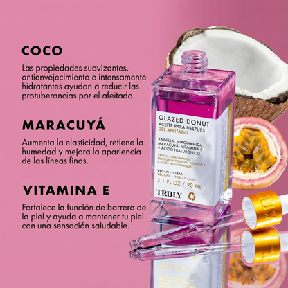 Truly: Aceite Glazed Donut para después del afeitado