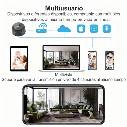 Mini Cámara WiFi Full HD — Combo , Tu tercer ojo en HD 👁️📹