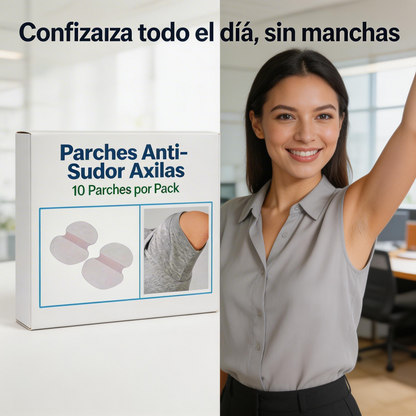 Confianza sin manchas, todos los días — 10 parches por pack.